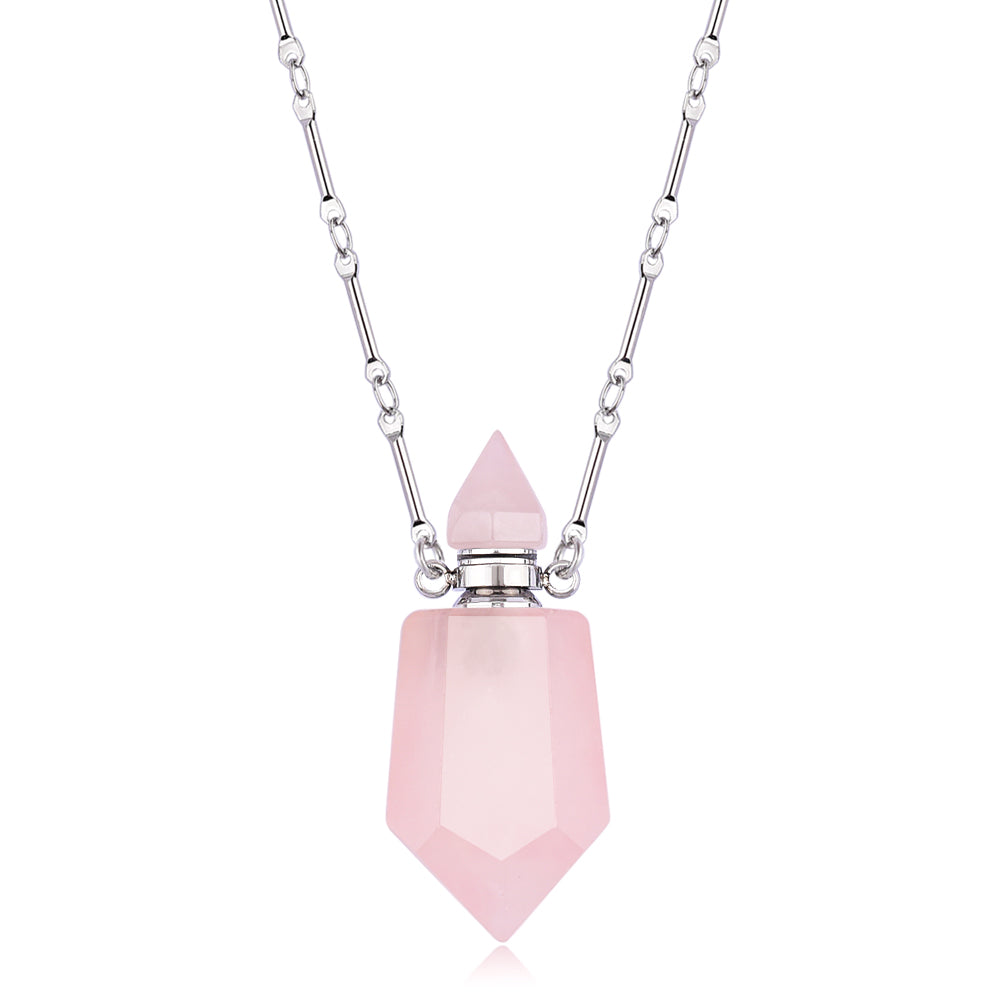 Lucas Silver Essential Oil Bottles Necklace