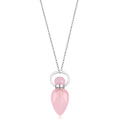 Mini Leaf Potion Bottle Necklace Silver