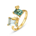 Sparkle Butterfly And Ladybug Ring
